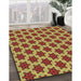 Patterned Tomato Red Rug in Family Room, pat2503brn