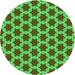 Square Patterned Neon Green Rug, pat2503grn