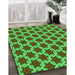 Machine Washable Transitional Neon Green Rug in a Family Room, wshpat2503grn