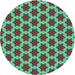 Square Patterned Lime Mint Green Rug, pat2503lblu