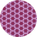 Square Patterned Pink Violet Pink Rug, pat2503pur