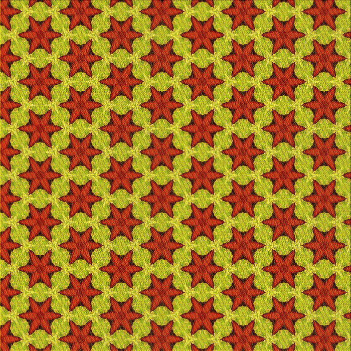 Round Patterned Red Rug, pat2503yw