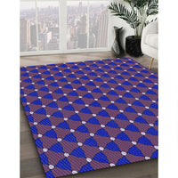 Patterned Purple Sage Bush Purple Rug, pat2504blu