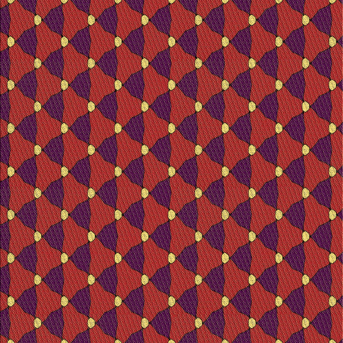 Patterned Red Rug, pat2504brn