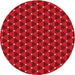 Square Patterned Red Rug, pat2504rd