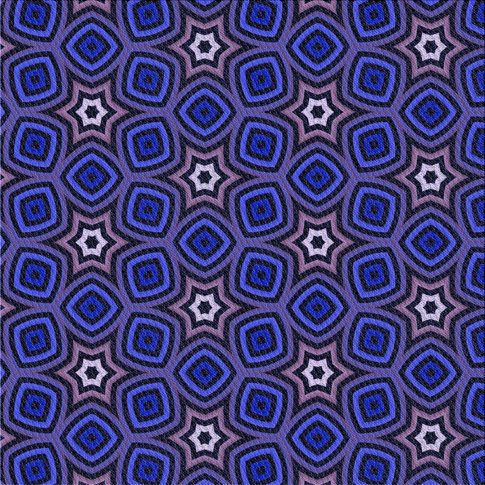 Round Patterned Midnight Blue Rug, pat2505blu