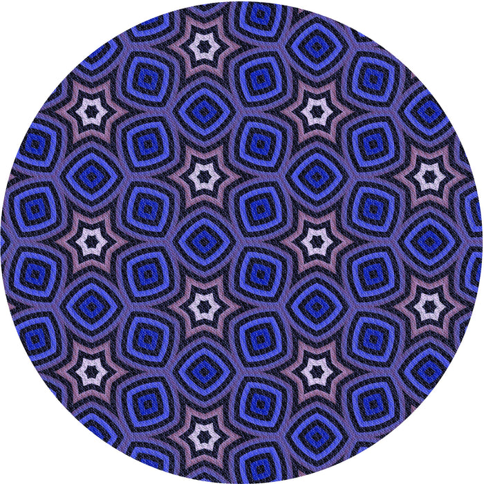 Square Patterned Midnight Blue Rug, pat2505blu