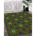 Machine Washable Transitional Fern Green Rug in a Family Room, wshpat2505grn