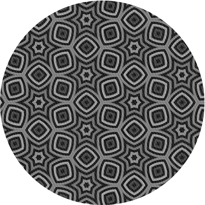 Square Machine Washable Transitional Midnight Gray Rug in a Living Room, wshpat2505gry