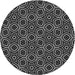 Square Patterned Midnight Gray Rug, pat2505gry