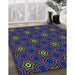 Patterned Dark Purple Rug in Family Room, pat2505lblu