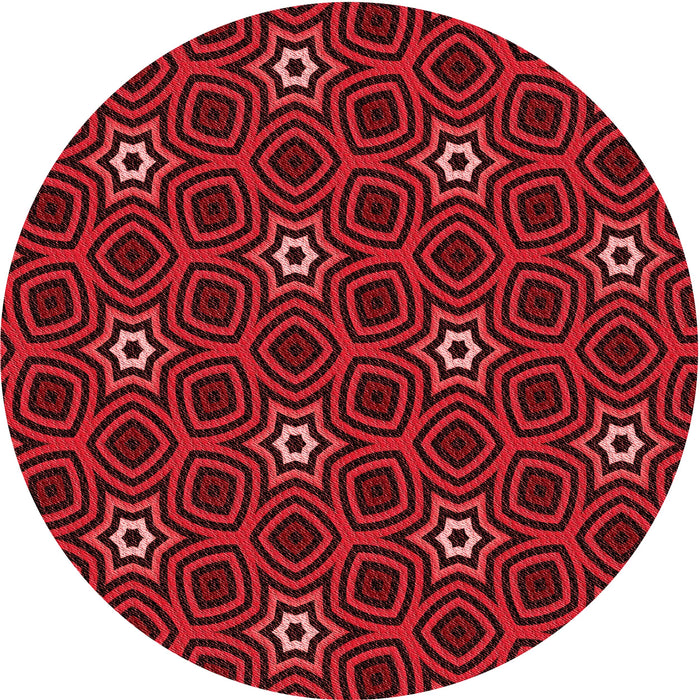 Square Machine Washable Transitional Saffron Red Rug in a Living Room, wshpat2505rd