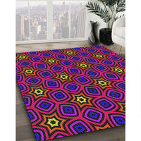 Patterned Purple Modern Rug, pat2505