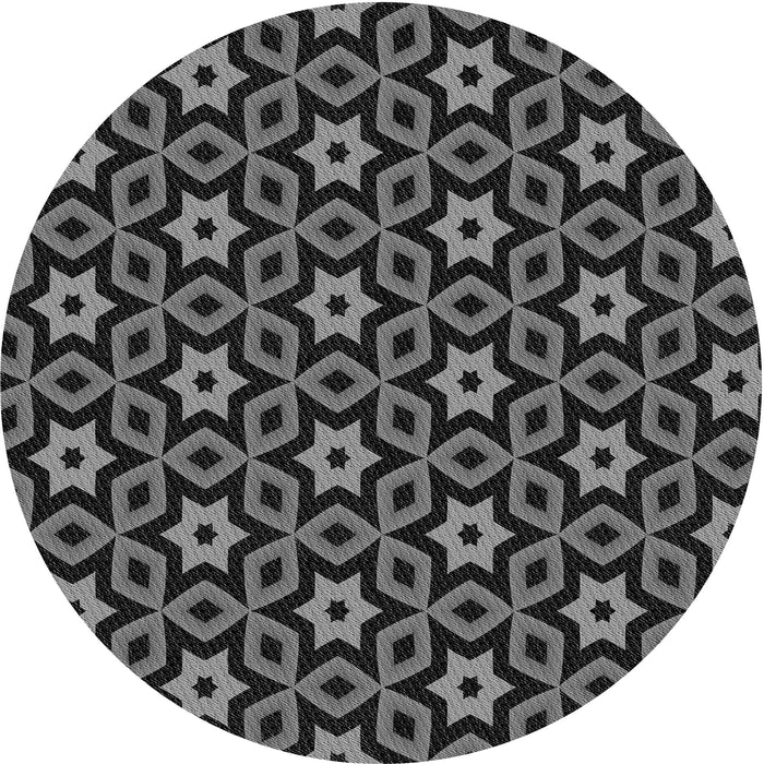 Square Machine Washable Transitional Charcoal Black Rug in a Living Room, wshpat2506gry