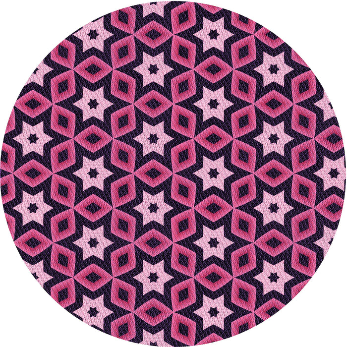 Square Machine Washable Transitional Orchid Purple Rug in a Living Room, wshpat2506pur