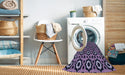 Machine Washable Transitional Bright Lilac Purple Rug in a Washing Machine, wshpat2507blu