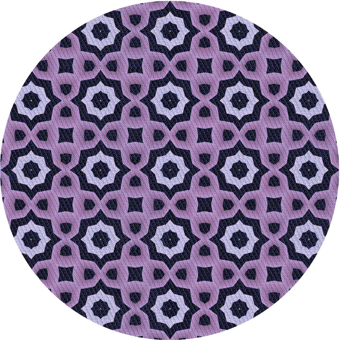 Square Patterned Bright Lilac Purple Rug, pat2507blu