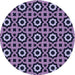 Square Patterned Bright Lilac Purple Rug, pat2507blu