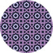 Square Machine Washable Transitional Bright Lilac Purple Rug in a Living Room, wshpat2507blu