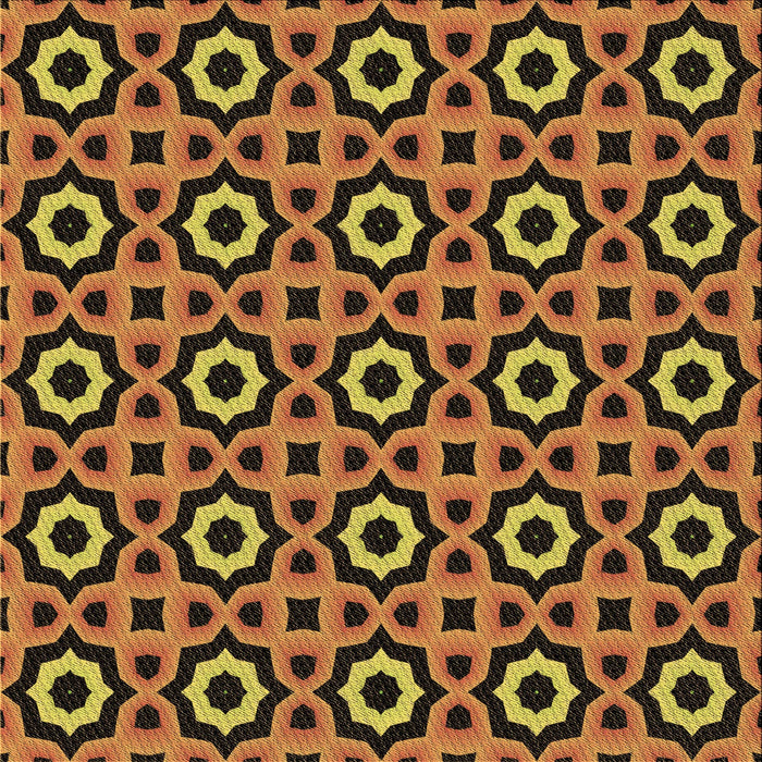 Round Patterned Red Rug, pat2507brn