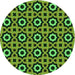 Square Machine Washable Transitional Green Rug in a Living Room, wshpat2507grn