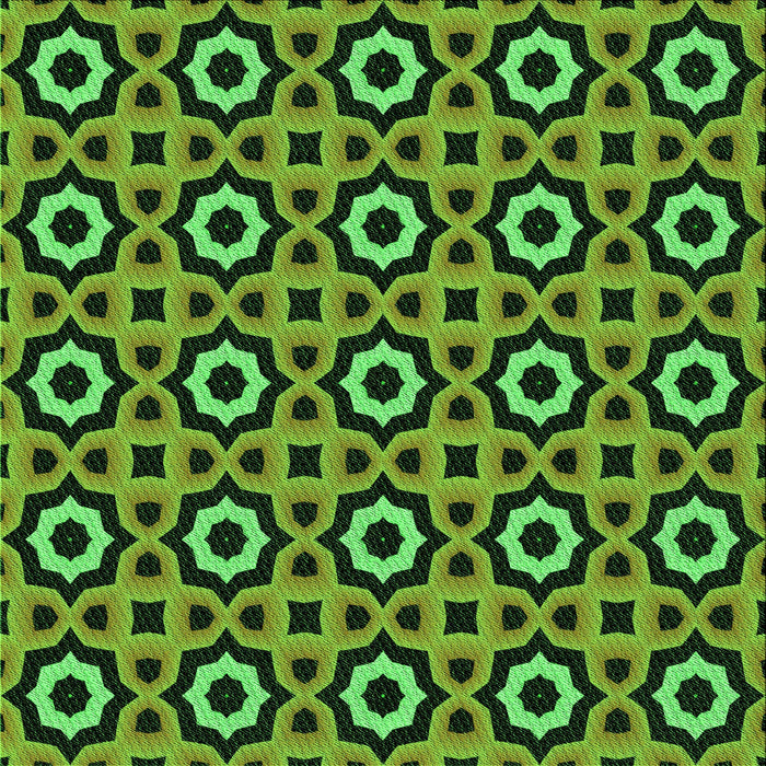 Round Patterned Green Rug, pat2507grn