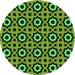 Square Patterned Green Rug, pat2507grn