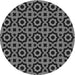 Square Machine Washable Transitional Charcoal Black Rug in a Living Room, wshpat2507gry