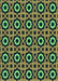 Patterned Yellow Green Rug, pat2507lblu
