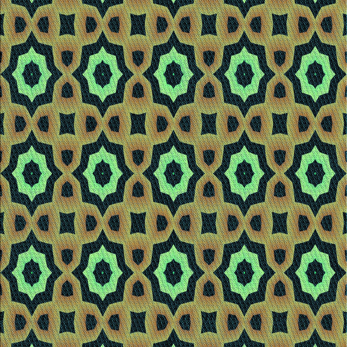 Patterned Yellow Green Rug, pat2507lblu