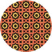 Square Machine Washable Transitional Orange Rug in a Living Room, wshpat2507org