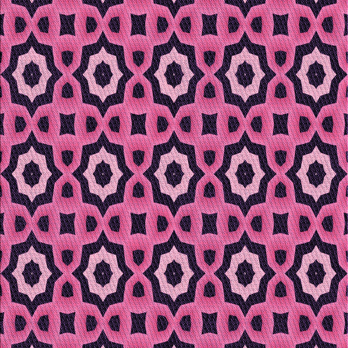 Patterned Dark Hot Pink Rug, pat2507pur