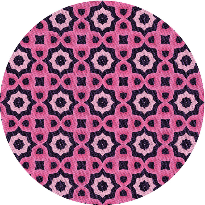 Square Patterned Dark Hot Pink Rug, pat2507pur