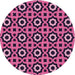 Square Patterned Dark Hot Pink Rug, pat2507pur