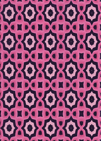 Machine Washable Transitional Dark Hot Pink Rug, wshpat2507pur