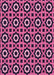 Machine Washable Transitional Dark Hot Pink Rug, wshpat2507pur