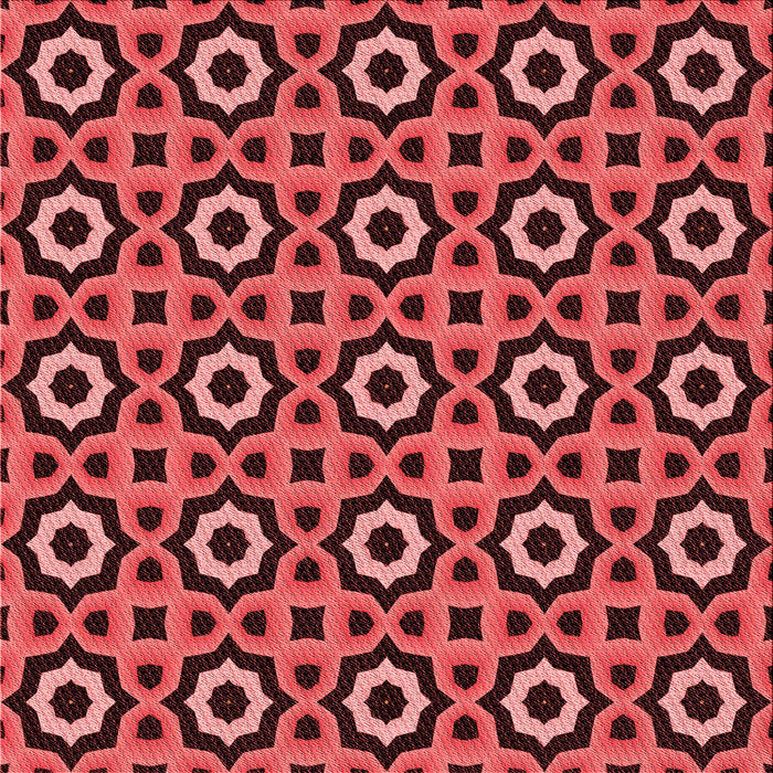 Round Patterned Red Rug, pat2507rd