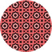 Square Machine Washable Transitional Red Rug in a Living Room, wshpat2507rd