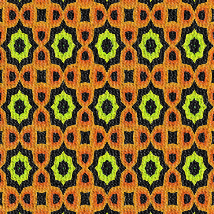 Patterned Orange Gold Novelty Rug, pat2507
