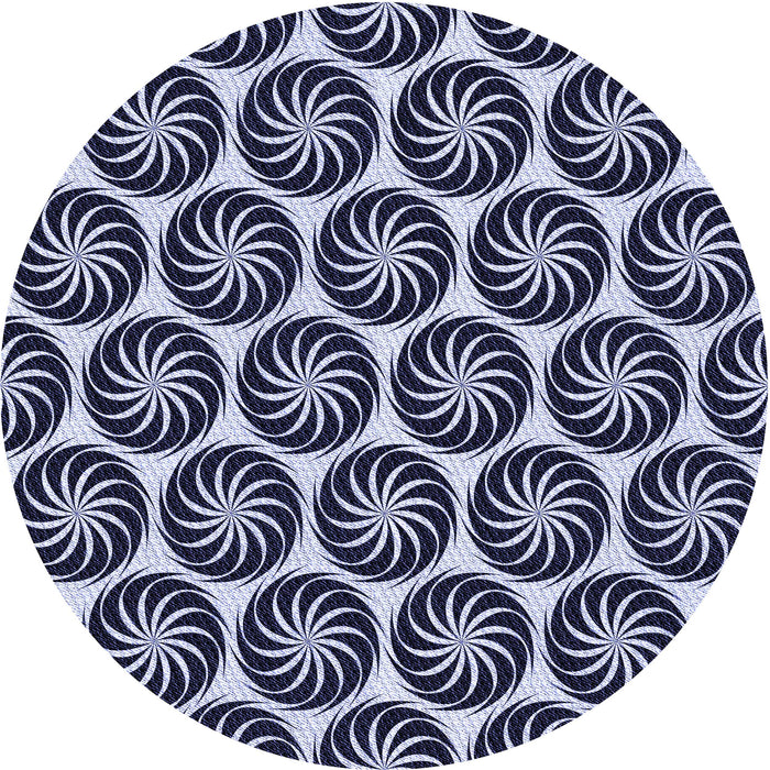 Square Patterned Night Blue Rug, pat2508blu