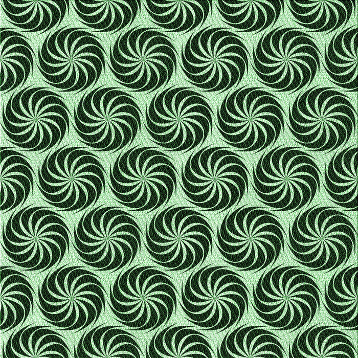 Round Patterned Pastel Green Rug, pat2508grn