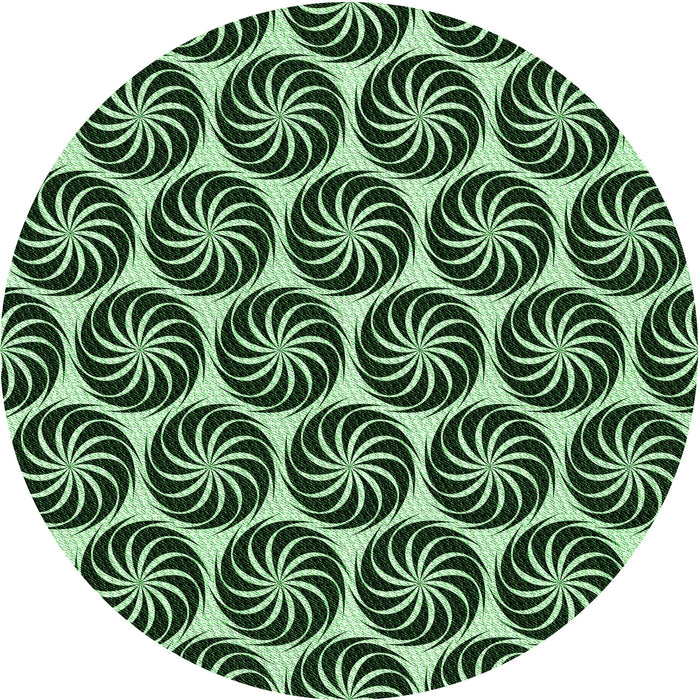 Square Patterned Pastel Green Rug, pat2508grn