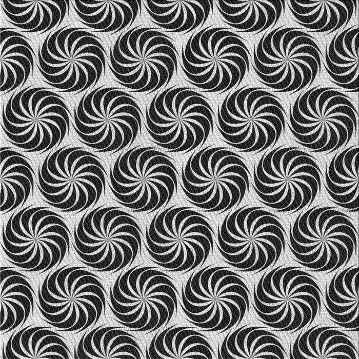 Round Patterned Midnight Gray Rug, pat2508gry