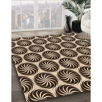 Patterned Black Brown Rug, pat2508org