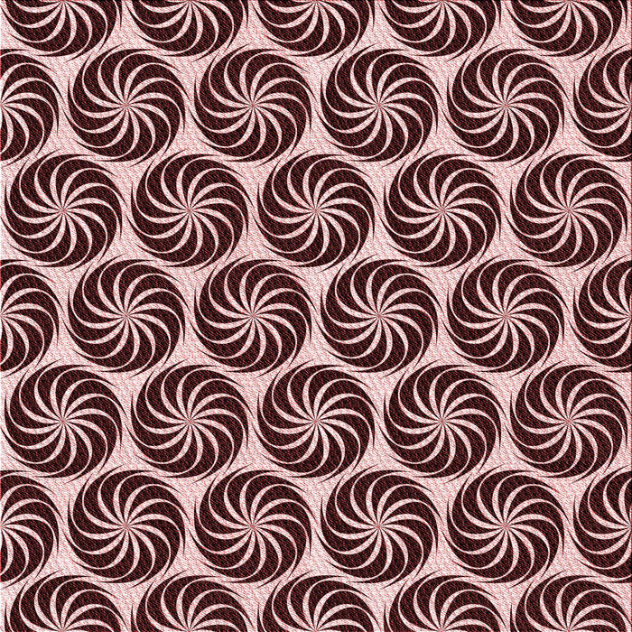 Round Patterned Rose Pink Rug, pat2508rd