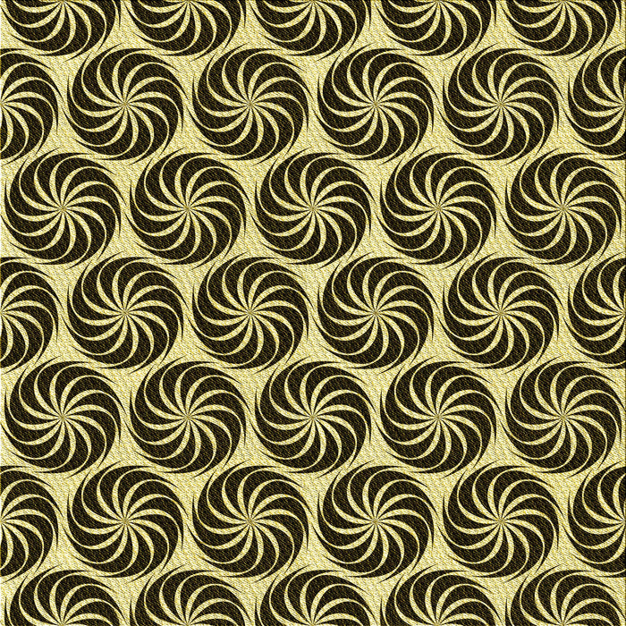 Round Patterned Midnight Gray Rug, pat2508yw