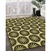 Patterned Midnight Gray Rug, pat2508yw