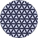 Square Patterned Night Blue Rug, pat2509blu