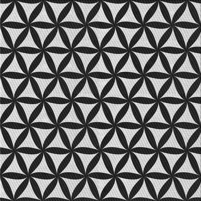 Round Patterned Midnight Gray Rug, pat2509gry