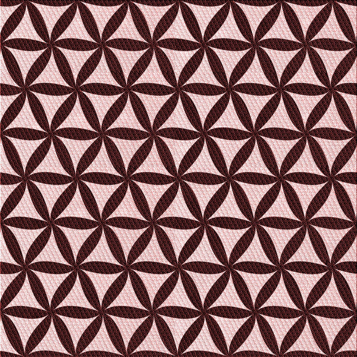 Round Patterned Pink Daisy Pink Rug, pat2509rd